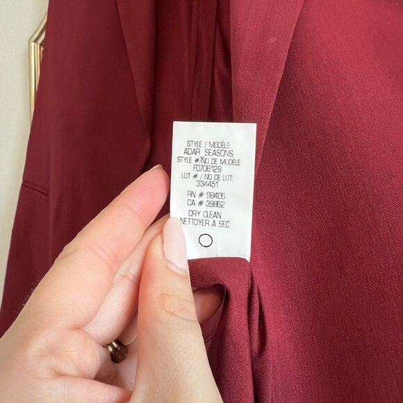 Theory Suit Vest Womens Size 6 Adar Virgin Wool Sleeveless Open Front Red Blazer - Picture 16 of 16